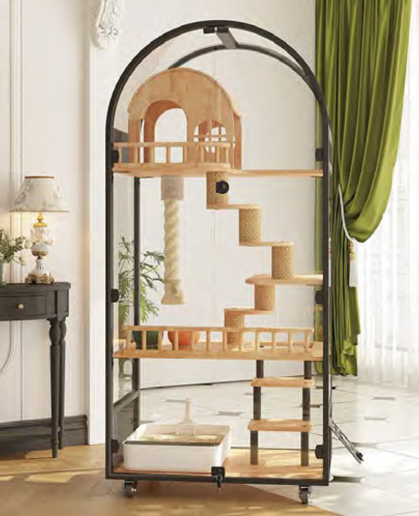 Arched Cat Villa - Black.png